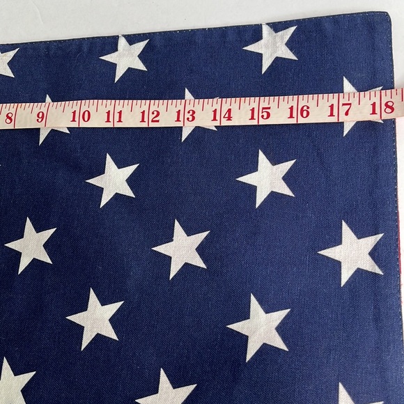Stars and Plaid Reversible Placemat July 4th - Picture 2 of 8